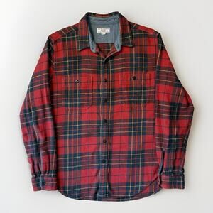 Wallace & Barnes Flannel Large Multicolor Plaid Long Sleeve Casual New York